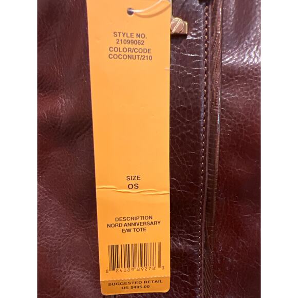 NWT Tory Burch Women's T Monogram-Embossed Nord Anniversary‎ E/W Tote OS Brown - Picture 3 of 9